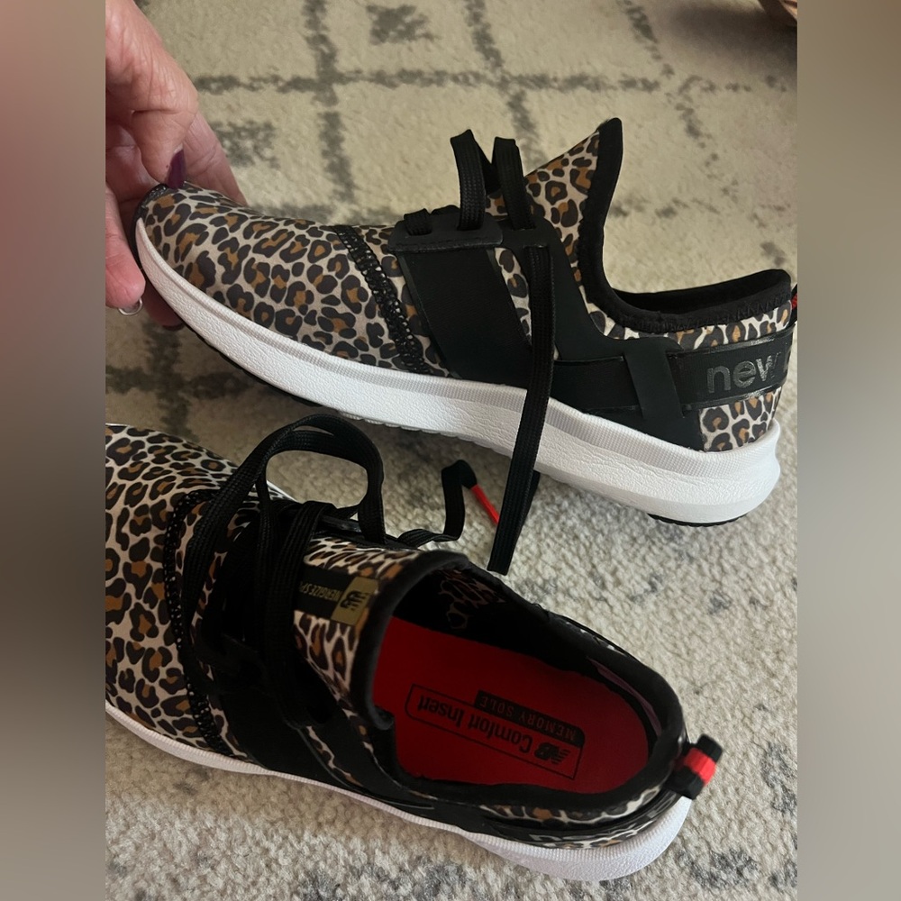 New Balance Memory Foam Leopard Sneakers